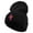 Black, variant on Pumpkin Scarecrow Embroidered 12 Inch Long Knitted Beanie - Dk Green OSFM