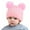 a-Pink497, variant on VNKIDY Kids Hats Children Winter Knitted Hat Boys Girls Warm Solid Color Cozy Beanie Hood With Cute Pom For Cold Weather Classic Headwear