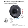thumbnail image 2 of Wowow Single Handle 7-Spray Shower Faucet 1.8 GPM with Handheld Shower Head Corrosion Resistant in Matte Black, 2 of 5