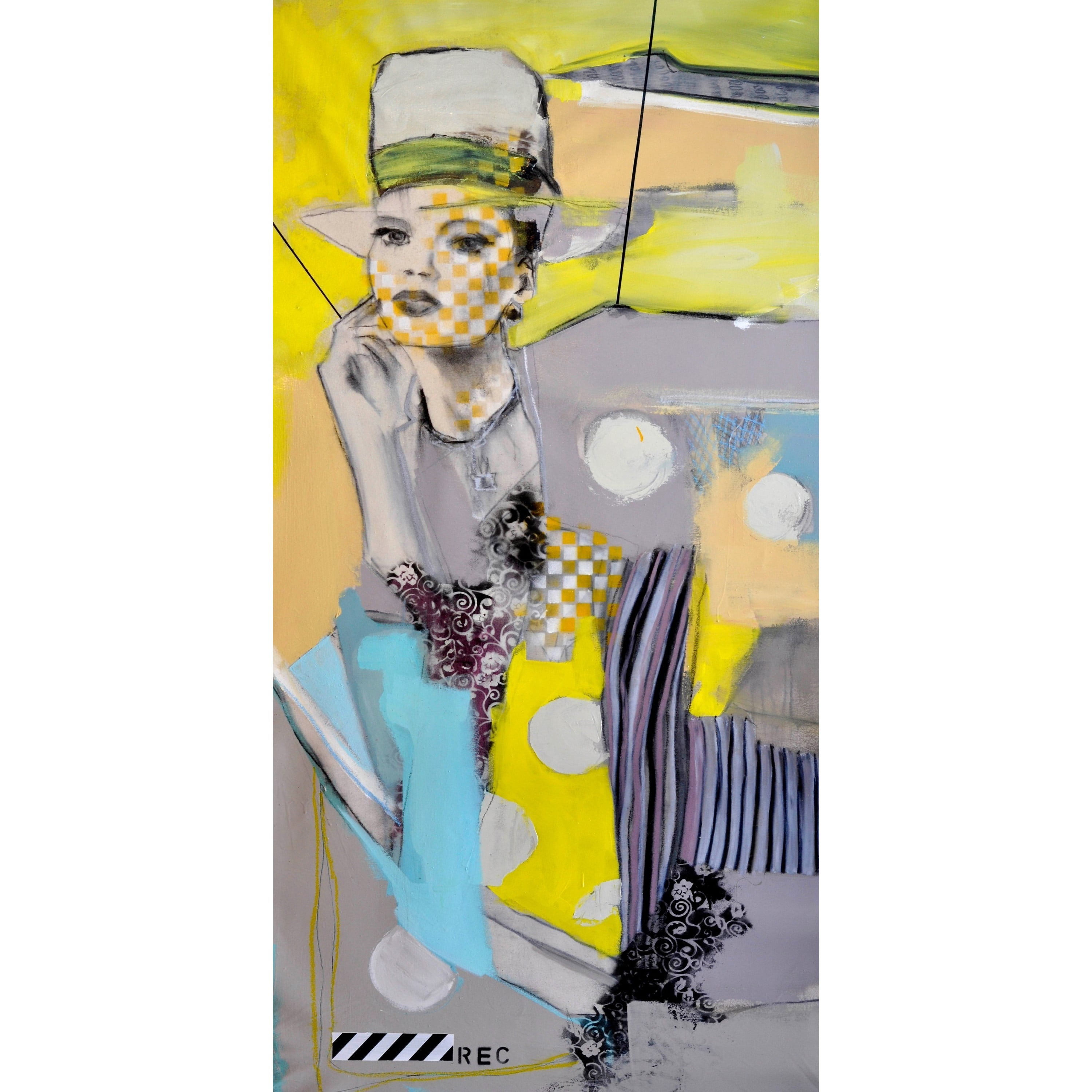 MARMONT HILL 'Mimography Biopic' Painting Print on Wrapped Canvas - Multi-Color 18 x 36