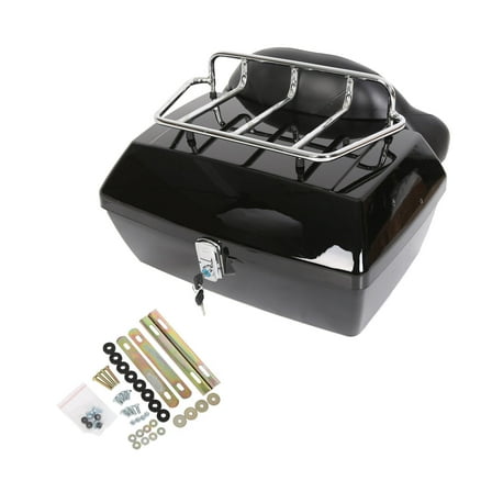 For Harley Honda Yamaha Cruiser Motorcycle Trunk Storage Box Luggage Rack