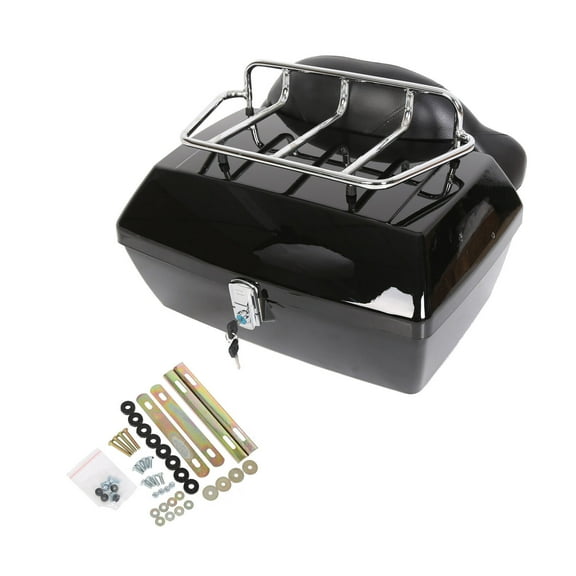 For Harley Honda Yamaha Cruiser Motorcycle Trunk Storage Box Luggage Rack