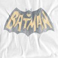 thumbnail image 2 of Batman Classic Tv Show Logo Women's T Shirt, White, X-Large, 2 of 6