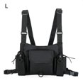 thumbnail image 1 of Chaleco ajustable Unisex para exteriores, bolsa colgante para el pecho, doble hombro, hecho de nailon de alta calidad, resistente al desgaste y DuraBlack LEstados Unidos Fivean unisex, 1 of 2