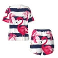 thumbnail image 2 of Sigee Pink Flamingos for Sleepwear Casual Pjs with Pockets Women's Pajamas Sets Shorts 2 Piece Short Sleeve Lounge Sets X-Large, 2 of 9