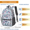 thumbnail image 3 of Mixed Breed Dog White Pattern 17" School Backpacks for Teens,Waterproof Oxford Fabric,S-Shape Padded Straps for School,Travel,Hiking,Camping, 3 of 6