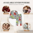 thumbnail image 7 of Fotbe Cute Dinosaur Pattern Long Sleeve Pajama Set for Women,Sleepwear Set,2-piece Loungewear Set,Soft PJs Comfy Nightwear with Pockets -Large, 7 of 7