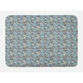 thumbnail image 1 of Floral Bath Mat, Hand Drawn Like Wild Roses Flowers Leaves Ornamental Garden Print, Plush Bathroom Decor Mat with Non Slip Backing, 29.5" X 17.5", Lavender Blue and Multicolor, by Ambesonne, 1 of 2