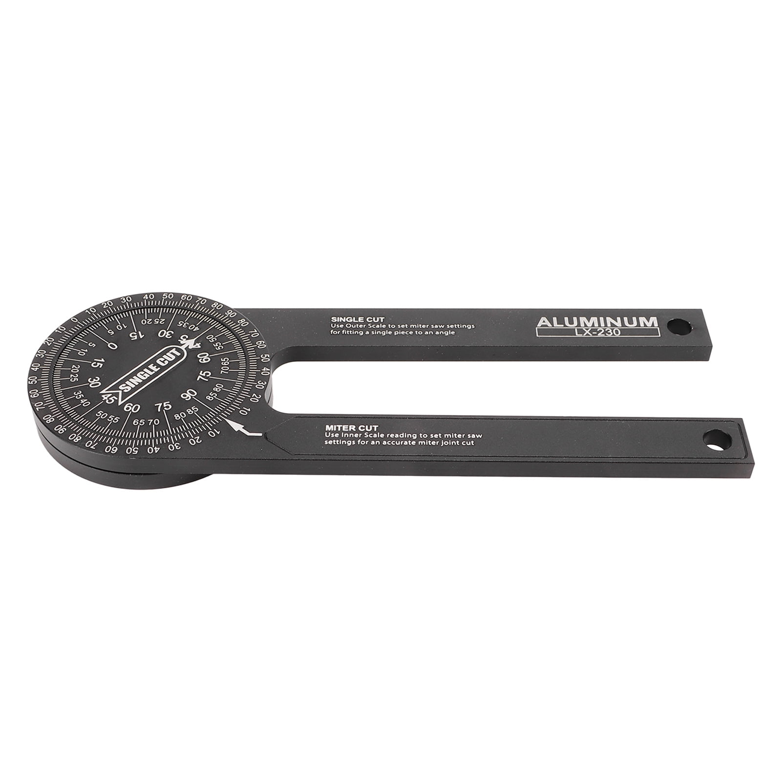 Miter Angle Finder, 360 Degree Angle Protractor CNC Machined O Shaped Portable For Crown Molding