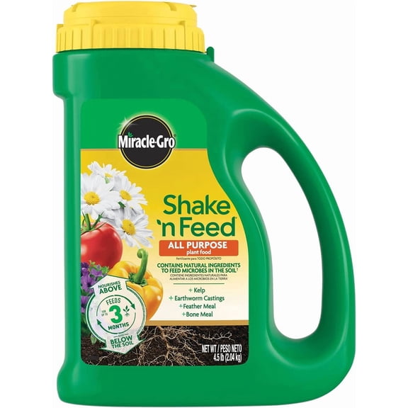 Shake 'N Feed All Purpose Plant Food - Outdoor and Indoor Plant Food for In-Ground and Containers, Feeds for up to 3 Months, 4.5 lbs.