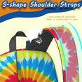 thumbnail image 5 of Red and Blue Tie Dye Pattern 17" Waterproof Oxford School Backpacks for Teens, S-Shape Padded Straps, for School, Travel, Hiking, Camping, 5 of 5