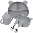 thumbnail image 2 of 5Pcs Baby Feeding Set with Bowl/Plate/Cup/Spoon/Folk Food-Grade Silicone Baby, 2 of 7