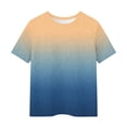 thumbnail image 5 of Zpanxa T Shirts for Girls Solid Color Round Neck Loose Fit Print Pattern Top Polyester Spandex 5-6 Years, 5 of 5