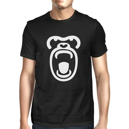 Gorilla Face T-shirt Halloween Tee Cute Mens Graphic Shirt For Zoo
