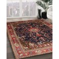 thumbnail image 3 of Ahgly Company Machine Washable Indoor Rectangle Traditional Orange Salmon Pink Area Rugs, 3' x 5', 3 of 7
