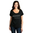 thumbnail image 2 of Reinvent Yourself Women's Fashion Slouchy Dolman T-Shirt Tee Heather Black Medium, 2 of 4