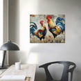 thumbnail image 4 of Nawypu  Farm Animal Paintings Rooster and Hen Picture Canvas Wall Art Vintage Rustic Home Farmhouse Living Room Wall Decor Stretched and Framed Ready to Hang, 4 of 6