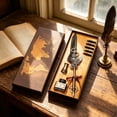 thumbnail image 3 of Tarmeek Steampunk Quill Pen Gift Set with 15ml Ink and 5 Replacement Ink Sacs, Vintage Writing Kit for Journaling, Calligraphy Pen Set for Adults, Feather Pen Gift with Pen Stand, 3 of 7