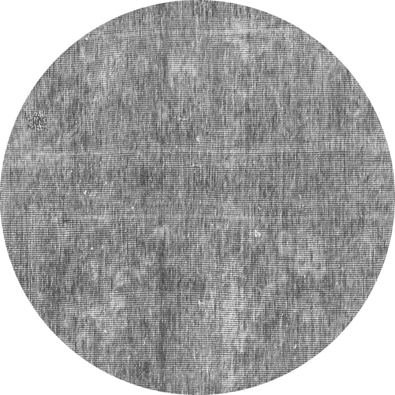 Ahgly Company Indoor Round Abstract Gray Modern Area Rugs, 6' Round