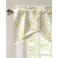 thumbnail image 3 of Tie Up Valance Curtain for Kitchen, Yellow Flower Floral Pattern Rod Pocket Short Curtains Adjustable Tie-Up Shade Valances, Modern Abstract Art Window Treatment for Bathroom Living Room Bedroom, 3 of 7