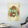 thumbnail image 1 of Sugar Skull Tapestry, Skull and Roses Colorful Vintage Composition with Smiling Gothic Face Artistic, Wall Hanging for Bedroom Living Room Dorm Decor, 40W X 60L Inches, Multicolor, by Ambesonne, 1 of 2