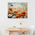 thumbnail image 2 of Nawypu  Blooming Poppies Canvas Prints Wall Art Colorful Flowers Pictures Paintings for Living Room Bedroom Bathroom Home Decorations Modern Stretched and Framed Pretty Floral Giclee Artwork, 2 of 4