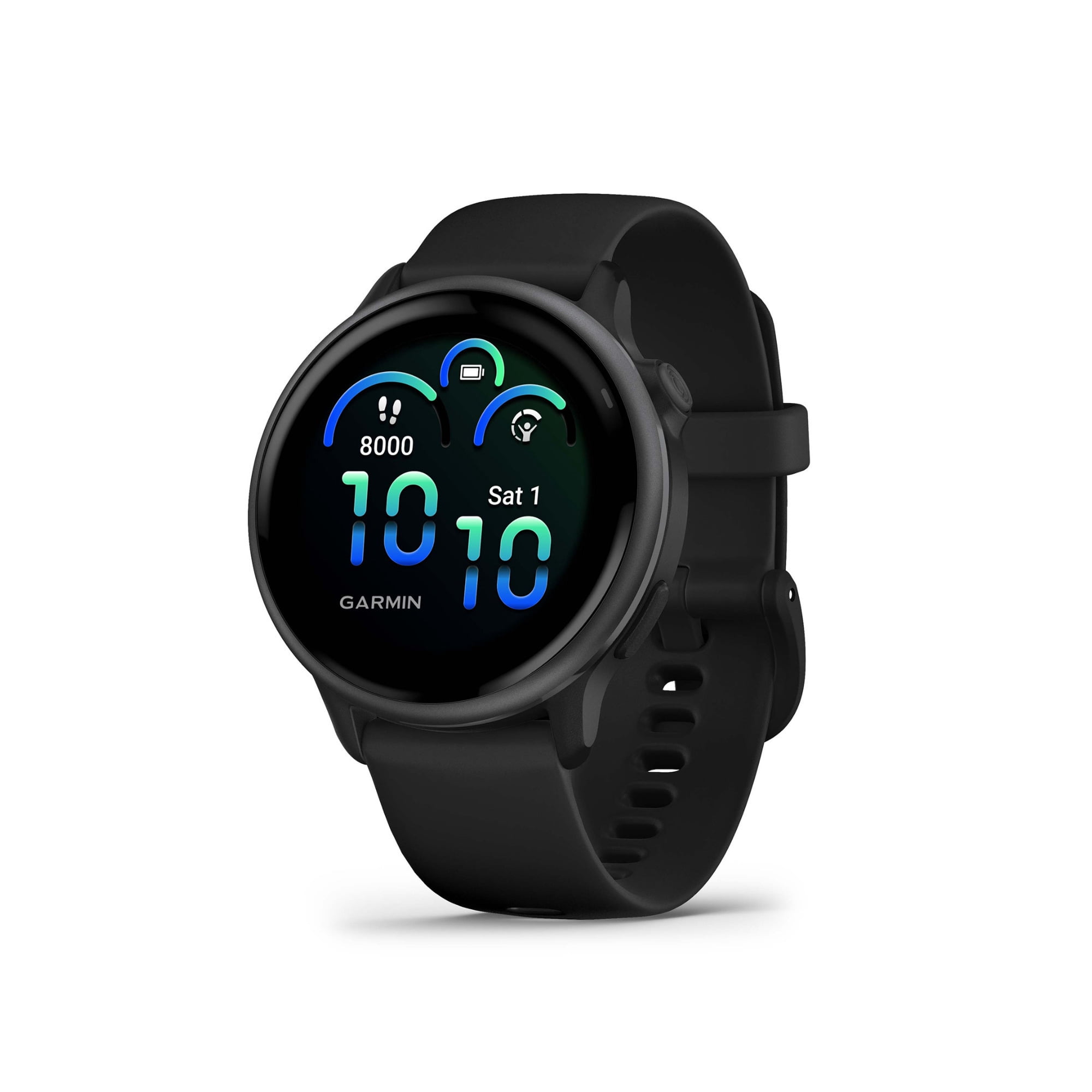 Garmin vivoactive 6 GPS Smartwatch (Slate with Black Band) Bundle with Wireless Erabuds (2 Items)