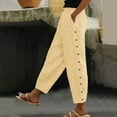 thumbnail image 2 of QHFBli Wide Leg Pants for Women High Wasited Baggy Palazzo Pants Casual Pull On Bell Bottom Smocked Elastic Waist Pants, 2 of 5