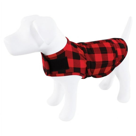 Luvable Friends Pet Thunder Anxiety Jacket, Buffalo Plaid, Medium