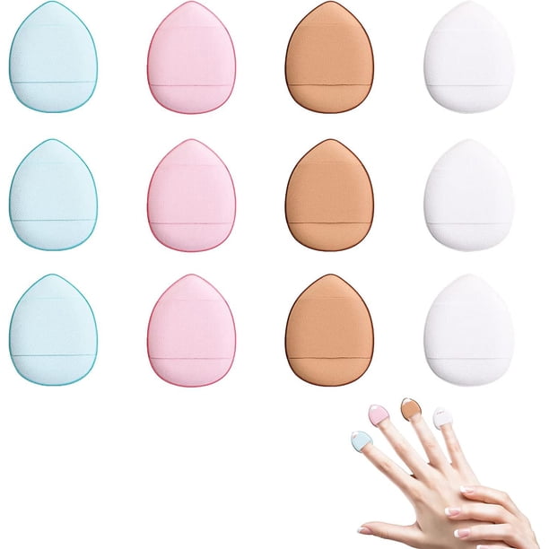 Sponges Powder Puff With Finger Holder Strap Mini Beauty Blender Face Eyes Makeup Pads For Liquid Foundation Halloween Costume Festival Make Up Cosmet