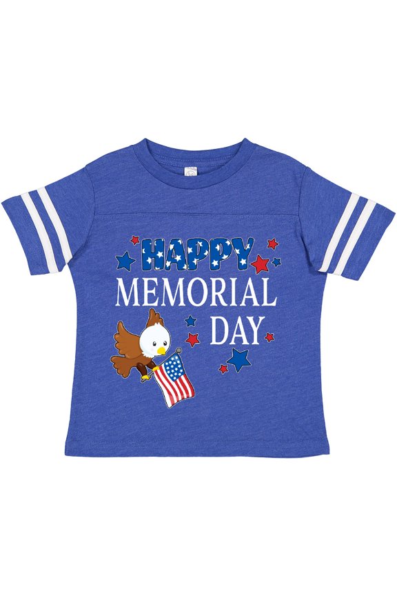 Happy Memorial Day Eagle Boys or Girls Toddler T-Shirt