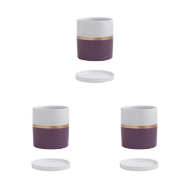 Inteprter Macetas de cerámica Macetas hermosas y ecológicas Maceta de cerámica Maceta de cerámica Hierbas púrpura 11*11 Type1 NO1