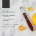 thumbnail image 2 of Viski Channel Knife, Cocktail Garnish Citrus Zester, Walnut Wood & Stainless Steel Bar Tool with Rivets, Set of 1, Brown, 2 of 6