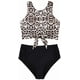 thumbnail image 2 of Conjunto de tankini con nudo para mujer, trajes de baño lindos de 2 piezas con cintura alta fruncida, 2 of 7