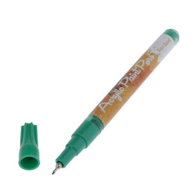 jifeng Acrylic Pens Markers Pens Set Acrylic Paints Waterproof for DIY Graffiti - Green