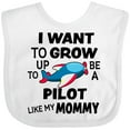thumbnail image 3 of Inktastic I Want to Grow Up to Be a Pilot Like My Mommy Boys or Girls Baby Bib, 3 of 4