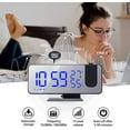 thumbnail image 3 of HAHDAXIA Projection Digital Alarm Clock for Bedrooms, FM Radio Alarm Clock, 7.5'' Dual Alarms with Snooze, USB Charging Port, Temperature & Humidity Display, 180¡ã Rotable, 4 Dimmer, 12/24 Ho, 3 of 6