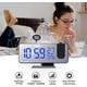 thumbnail image 3 of ZHAOCHENG Radio Reloj de Proyección Radio Reloj Digital 4 Atenuadores y Giratorio de 180° y 2 Sonidos Pantalla de Espejo Grande de 7.4'' Negro-Azul, 3 of 5