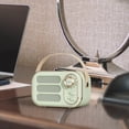 thumbnail image 4 of Altavoz inalámbrico estilo retro, reproductor de música práctico, recargable por USB para acampar. Verde, 4 of 5
