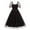 Black, variant on hotojiny Cocktail Dresses for Women Renaissance Vintage Mesh Puff Short Sleeve Midi Dress Retro Heart A-Line Flowy Party Dresses