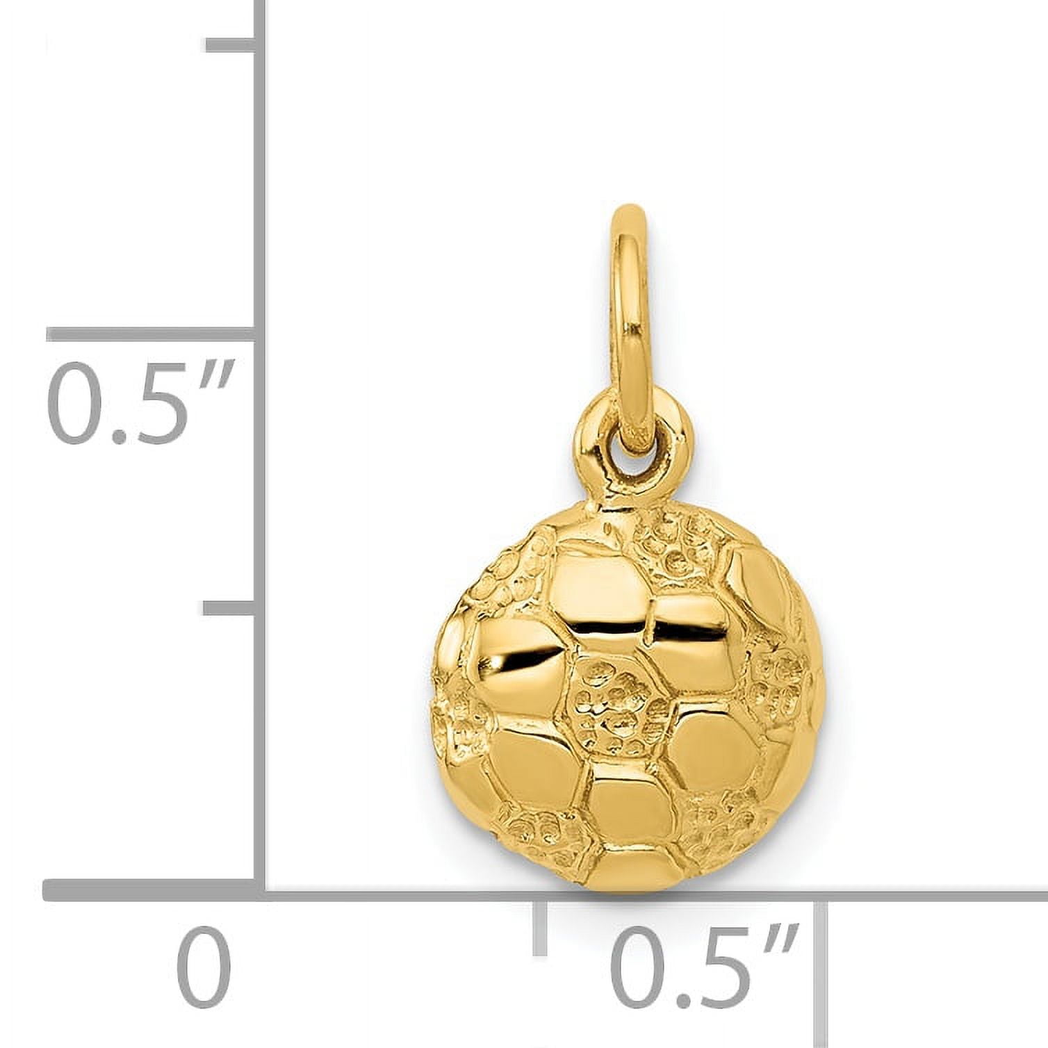 Finest Gold 14K Yellow Gold Soccer Ball Charm
