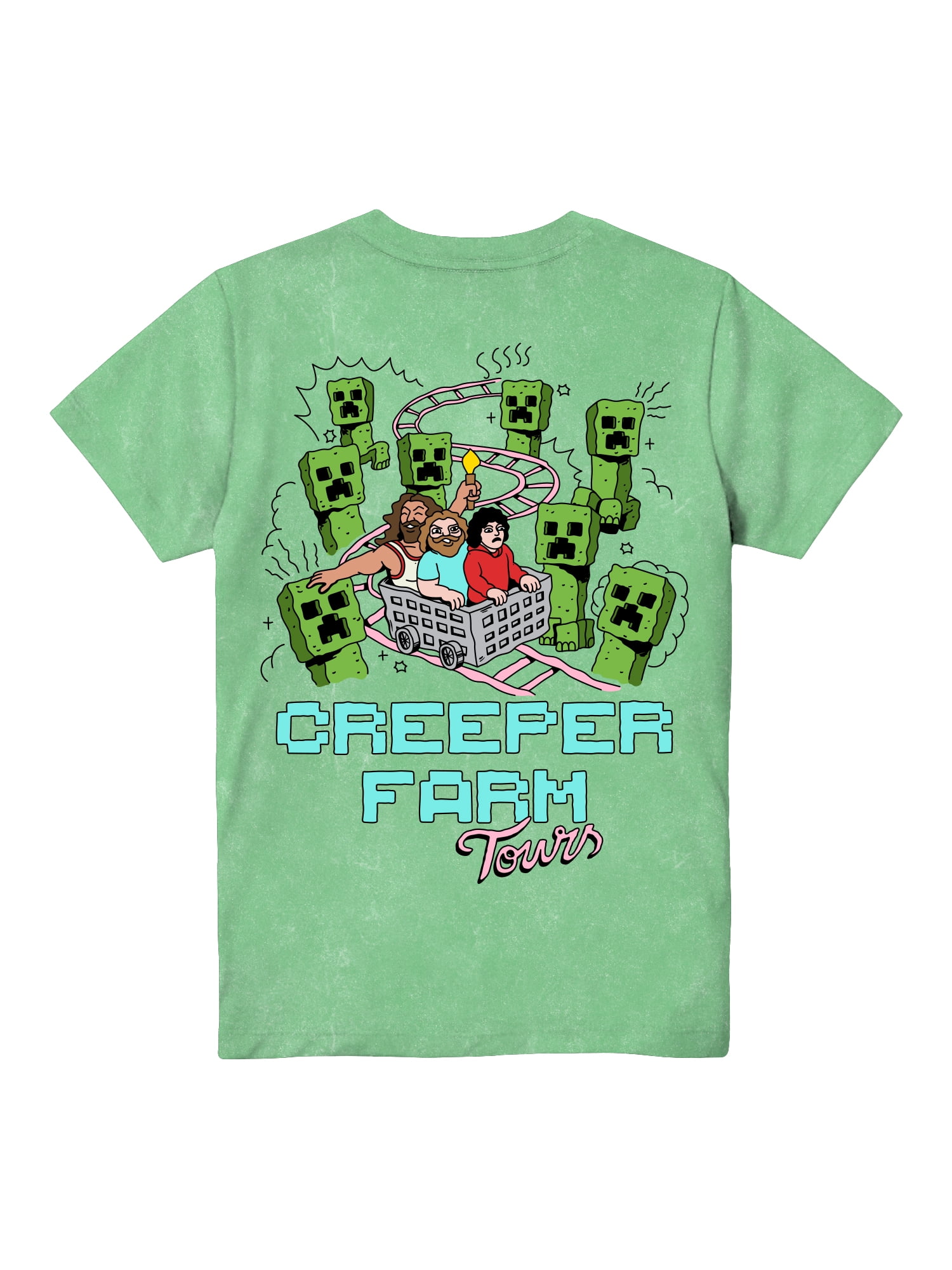 Minecraft Creeper, Graphic Short Sleeve T-Shirt, Boys, XS-XXL