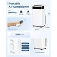 thumbnail image 4 of JoanKaren 10000 BTU Portable Air Conditioner w/ DIY Window Kit,Cools Room up to 450 Sq. ft,3-in-1 AC Unit with Cooling,Dehumidifier,Fan,Smart Floor Standing AC, 4 of 11