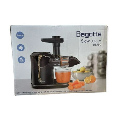 Bagotte Slow Masticating Juicer Extractor Higher Juice Yield Drier Pulp BPAFree BSJ80