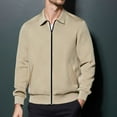 thumbnail image 2 of RUTAYY Men's Casual Jacket Fall Arrival Zipper Knit Cardigan Solid Color Long Sleeve Lightweight Outerwear Everyday Wear Classic Versatile Tops, 2 of 4