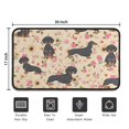 thumbnail image 5 of Dachshund and Flower Door Rugs,Washable Non Slip Door Mats Indoor,Decorative Door Mats,Entry Mat Indoor for Entrance,Bedroom,Kitchen,Bathroom,30"x17", 5 of 6