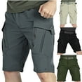 thumbnail image 6 of YanHoo Cargo Shorts for Mens Nylon Lightweight Summer Outdoor Hiking Tactical Cargo Shorts with Multi Pocket Zipper Pocket Bermuda Cargo Shorts Clearance Sales 2024, 6 of 6