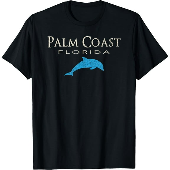 Vintage Palm Coast FL Dolphin T Shirt