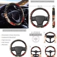 thumbnail image 3 of FKELYI Vintage Forest Elk American Flag Print Car Seat Covers with Steering Wheel Cover Seat Belt Covers Headrest Covers Auto Center Console Pad Gear Shift Knob Sleeve Cup Coasters, 16 Pcs, 3 of 6