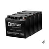 12V 18AH Battery Replaces Panasonic LCR-12V17CP, LCR12V17CP - 4 Pack